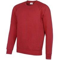 AWDis Men's Academy Crew Neck Raglan Sweatshirt in Dark Red | Size: 2XL