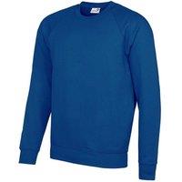 AWDis Men's Academy Crew Neck Raglan Sweatshirt in Royal | Size: XS