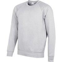AWDis Men's Academy Crew Neck Raglan Sweatshirt in Grey | Size: Large