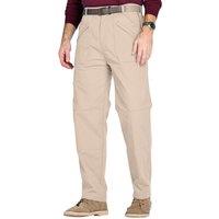 Chums Men's Multi-Pocket Water-Repellent Action Trousers in Off-White | Size: 38R