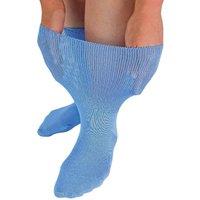 Dr.Socks Men's 1 Pack Extra Wide Bamboo Oedema Socks in Blue | Size: 12-14