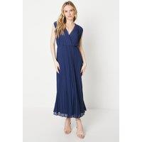 Occasion Pleated Wrap Midaxi Dress