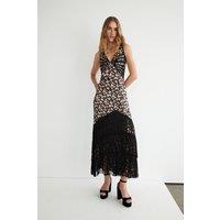 Premium Fringing V Neck Maxi Dress