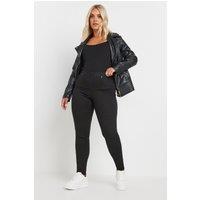 Yours Women's Pull On Jenny Jeggings in Black | Size: 14S