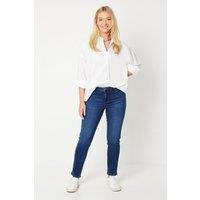 Dorothy Perkins Women's Comfort Stretch Slim Jeans in Mid Wash | Size: 8
