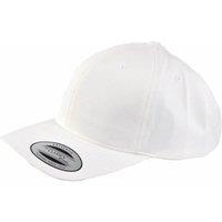 Yupoong Flexfit 6-panel Baseball Cap With Buckle in White