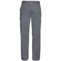 Russell Men's Polycotton Twill Work Trousers in Grey | Size: 34R