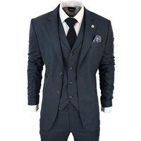 Infinity Leather Men's 3 Piece Prince Of Wales Check Suit in Olive | Size: 44R