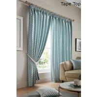 Alan Symonds Cotswold Fully Lined Ready Made Pencil Pleat Taped Top Curtains in Teal | Size: 168 cm width x 137 cm drop