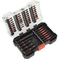Loops 44 Piece Impact Grade Power Tool Bit Set - S2 Steel Bits - Plastic Storage Case in Metallics