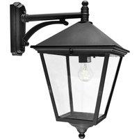 Netlighting Turin Grande 1 Light Outdoor Wall Lantern Light Black IP54 E27