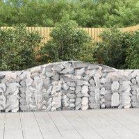 Arched Gabion Baskets 10 pcs 400x30x100/120 cm Galvanised Iron
