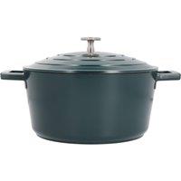 MasterClass Cast Aluminium Hunter Green Casserole Dish, 24cm, 4 Litre, Gift Boxed