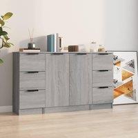 Berkfield Home Sideboards 3 pcs Grey Sonoma Engineered Wood