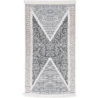 Rug Black and Grey 120x180 cm Cotton