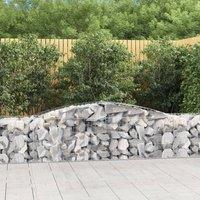 Berkfield Home Arched Gabion Baskets 10 pcs 400x50x60/80 cm Galvanised Iron in Silver