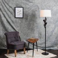 ValueLights George Monkey White Floor Lamp