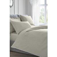 Appletree 'Premium 200TC Plain Dye' Hotel Quality 100% Percale Cotton Duvet Cover Set in Silver | Size: King