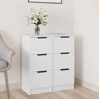 Berkfield Home Sideboards 2 pcs White 30x30x70 cm Engineered Wood | Size: 30 x 30 x 70 cm