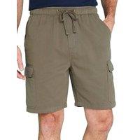 Pegasus Men's Pull On Cotton Cargo Short in Khaki | Size: 40
