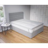 Snug City Duck Feather & Down Luxury Mattress Enhancer Bed Topper in White | Size: Double