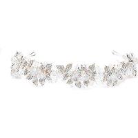 Emery Silver Plated Leaf And Bead Statement Headband - Gift Pouch