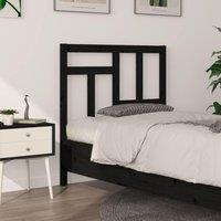 Berkfield Home Bed Headboard Black 95.5x4x100 cm Solid Wood Pine