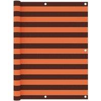 Berkfield Home Balcony Screen Orange & Brown 120x600 cm Oxford Fabric