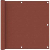 Berkfield Home Balcony Screen Terracotta 90x500 cm Oxford Fabric in Brown