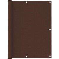 Berkfield Home Balcony Screen Brown 120x400 cm Oxford Fabric
