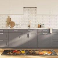 Berkfield Home Kitchen Rug Multicolour 60x180 cm Washable Anti Slip | Size: 100 cm diameter