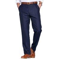 Chums Men's High-Rise Poly Twill Trousers with Stretch Waist in Navy | Size: 42L