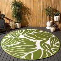 Outdoor Rug Garden Geometric Round Waterproof Area Mat