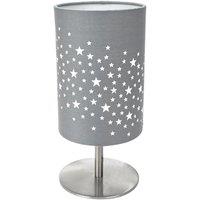Happy Homewares Stars Decorated Children/Kids Soft Cotton Bedroom Pendant or Lamp Shade in Grey