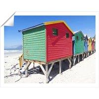 Warren Reed - Designer Beach Cabins Unframed Art Print | Size: W8 x H10