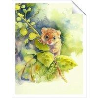 Warren Reed - Designer Dormouse Watercolour Unframed Art Print | Size: W24 x H36