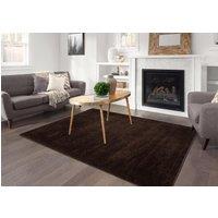 Smart Living Super Soft Fluffy Thick Pile Shimmer Shaggy Area Rugs in Brown | Size: 120 cm x 170 cm