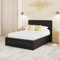GFW Hollywood Ottoman Storage Bed in Black | Size: King