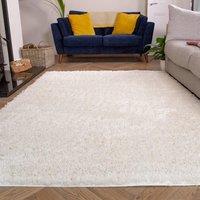 Kukoon Soft Fluffy Thick Pile Shaggy Area Rug, Living Room Bedroom Carpet Runner in Cream | Size: 200 cm x 290 cm