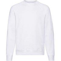 Fruit of the Loom Men's Classic 80 20 Raglan Sweatshirt in White | Size: XL