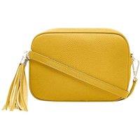 Tassel Charm Genuine Italian Leather Small Camera Crossbody Bag
