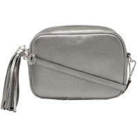 Tassel Charm Genuine Italian Leather Small Camera Crossbody Bag