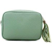 Kitise Women's Tassel Charm Genuine Italian Leather Small Camera Crossbody Bag in Mint
