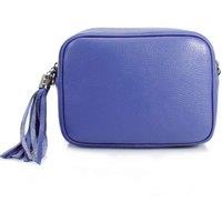 Tassel Charm Genuine Italian Leather Small Camera Crossbody Bag