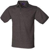 Henbury Men's Polycotton Heavy Polo Shirt in Charcoal | Size: XL