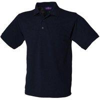 Henbury Men's Polycotton Heavy Polo Shirt in Navy | Size: Medium