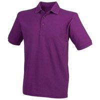 Henbury Men's Polycotton Heavy Polo Shirt in Magenta | Size: XL