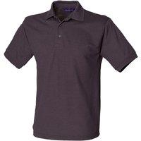 Henbury Men's Polycotton Heavy Polo Shirt in Dark Grey | Size: Medium