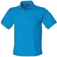 Henbury Men's Polycotton Heavy Polo Shirt in Dark Blue | Size: Small