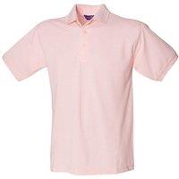 Henbury Men's Polycotton Heavy Polo Shirt in Pink | Size: 3XL